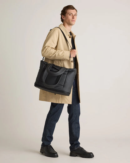 Water Repellent Puff Expandable Tote - One Size / Black