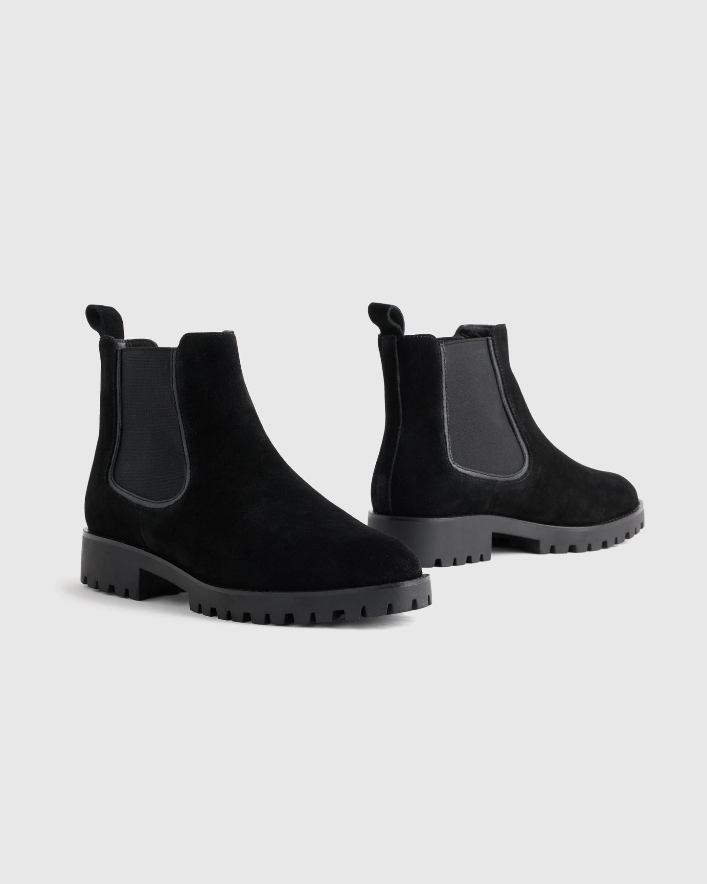Italian Suede Lug Sole Chelsea Boot - 5 / Almond Suede