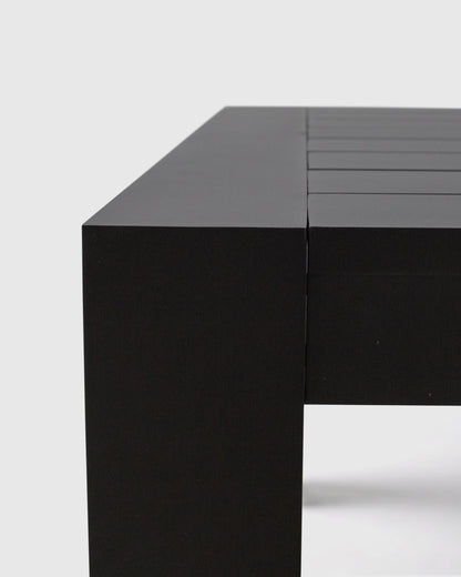 Linear Aluminum Outdoor Dining Table - 72" / Dark Charcoal
