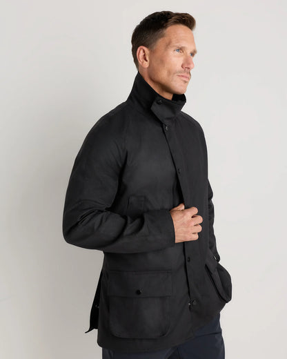 Organic Waxed Cotton Barn Jacket - S / Rustic Olive