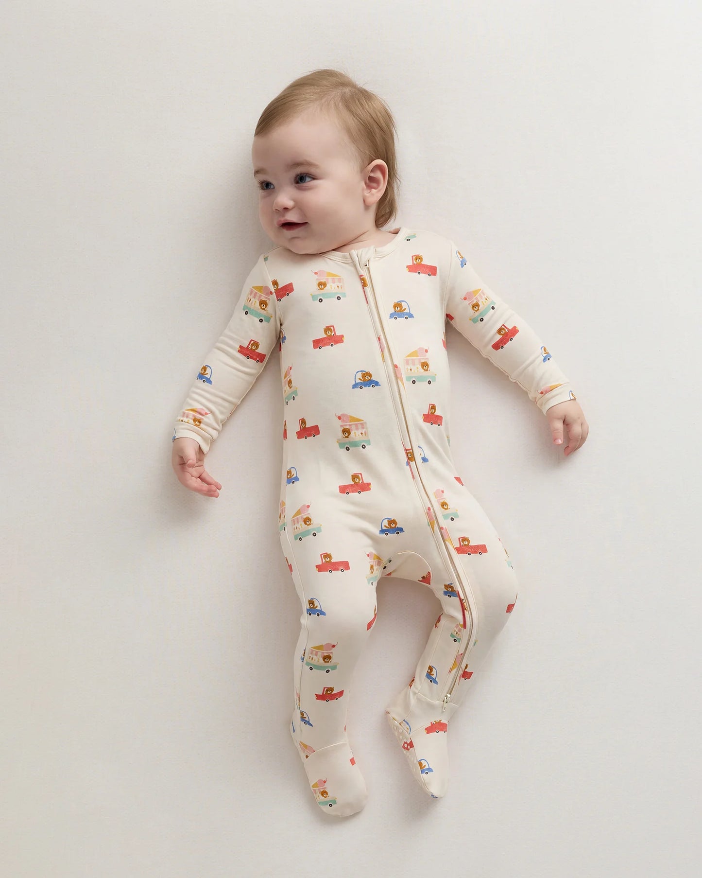 Bamboo Footie Pajama - 0-3M / Ice Cream Bears