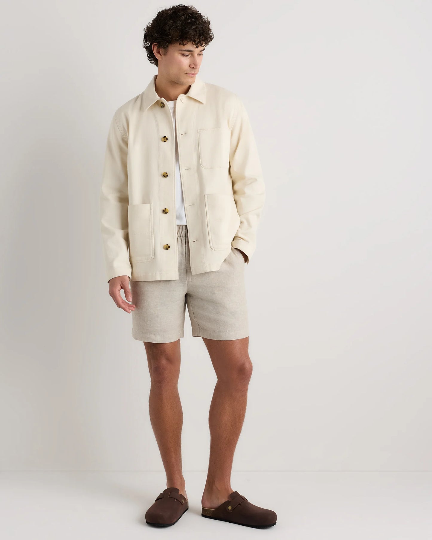 Organic Comfort Stretch Chore Jacket - XS / Vanilla