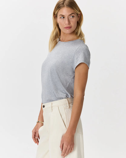 Cotton Modal Crew Neck Swing Tee - XS / White