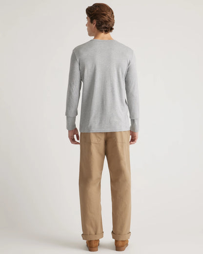 Cotton Modal Long Sleeve Tee - S / Heather Grey