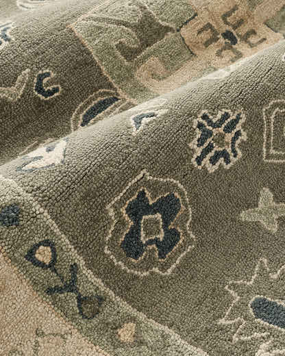 Callum Wool Rug - 3' x 5' / Green