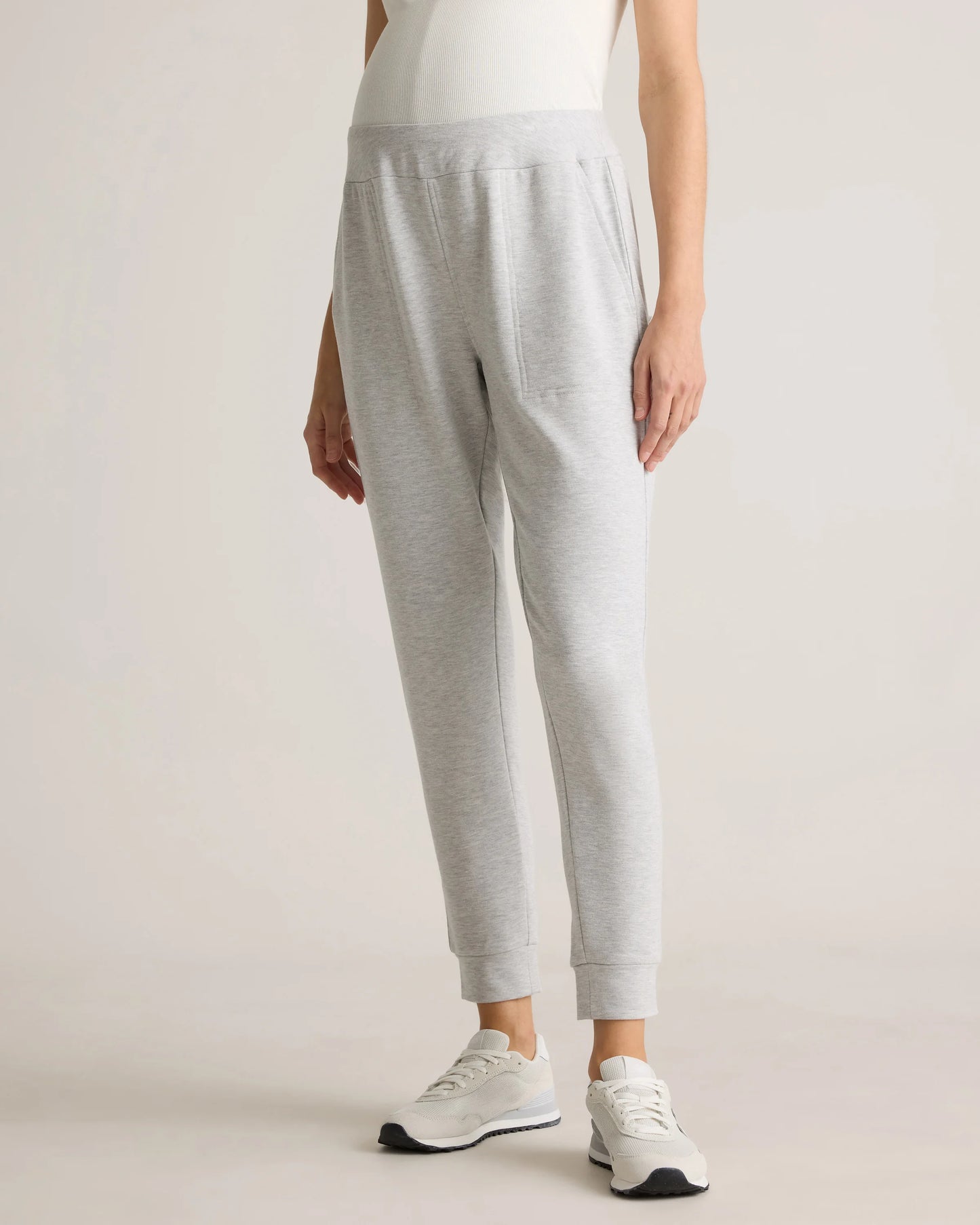 SuperSoft Fleece Maternity Joggers - XS / Off-White