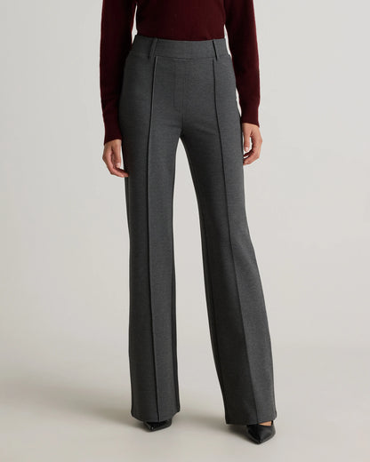 Ultra-Stretch Ponte Flare Leg Pants - XS / Charcoal