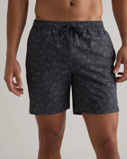 Italian Swim Trunks - 7" - XS / Navy Diamond Geo
