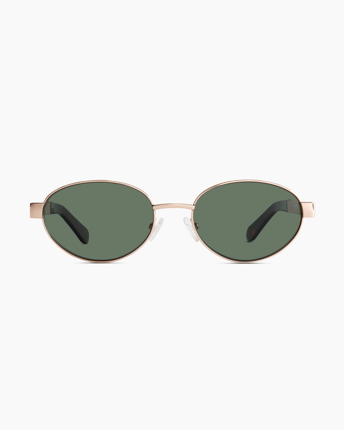 Monaco Polarized Stainless Steel Sunglasses - One Size / Gold with Green lens
