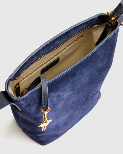 Italian Suede Bucket Crossbody - One Size / Sand