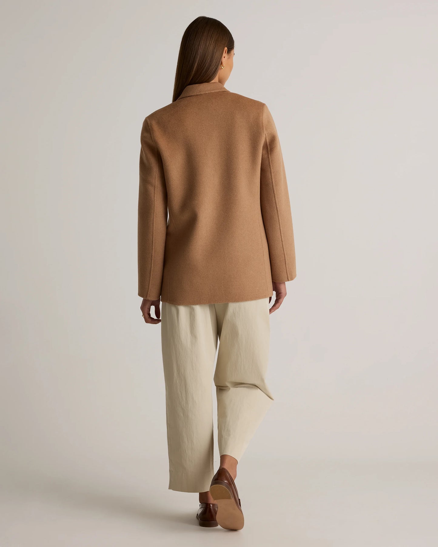 Double-Faced Merino Wool Soft Blazer - XS / Caramel