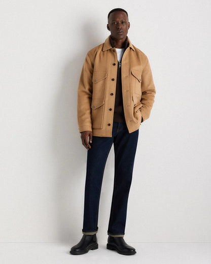 Wool Cashmere Field Jacket - S / Heather Grey