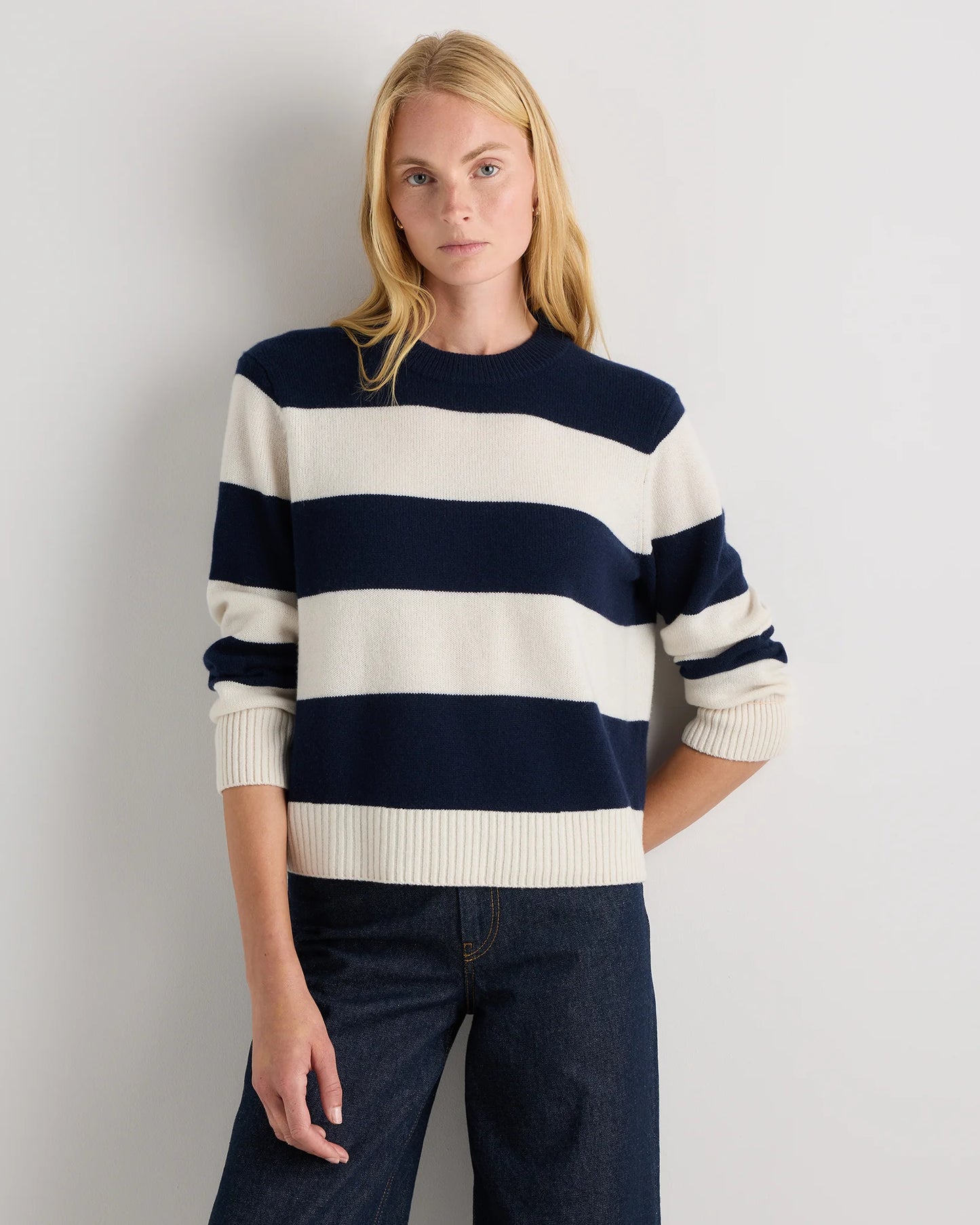 Mongolian Cashmere Oversized Crewneck Sweater - XS / Brown