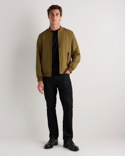 Water-Resistant Flex Bomber Jacket - S / Black