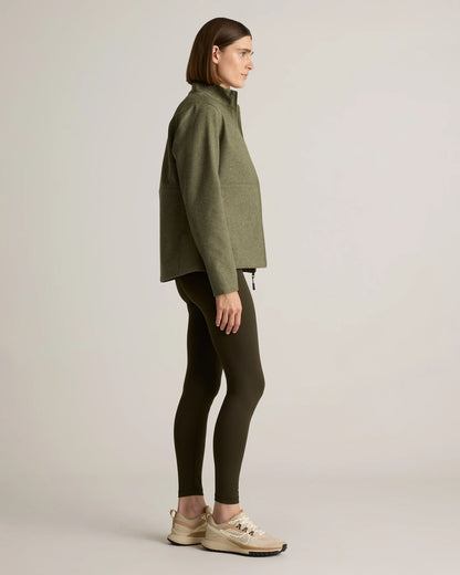 Softshell Fleece-Lined Full-Zip Jacket - XS / Heather Deep Navy