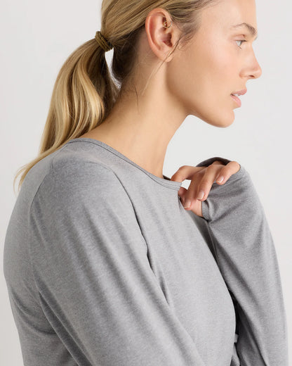 Flowknit Breeze Long Sleeve Top - XS / Heather Deep Navy
