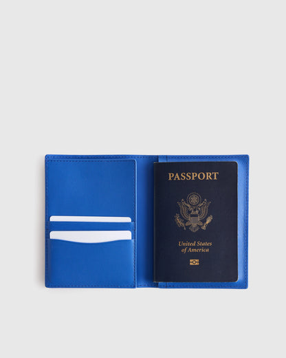 Nappa Leather RFID Blocking Passport Holder - One Size / Cherry Red