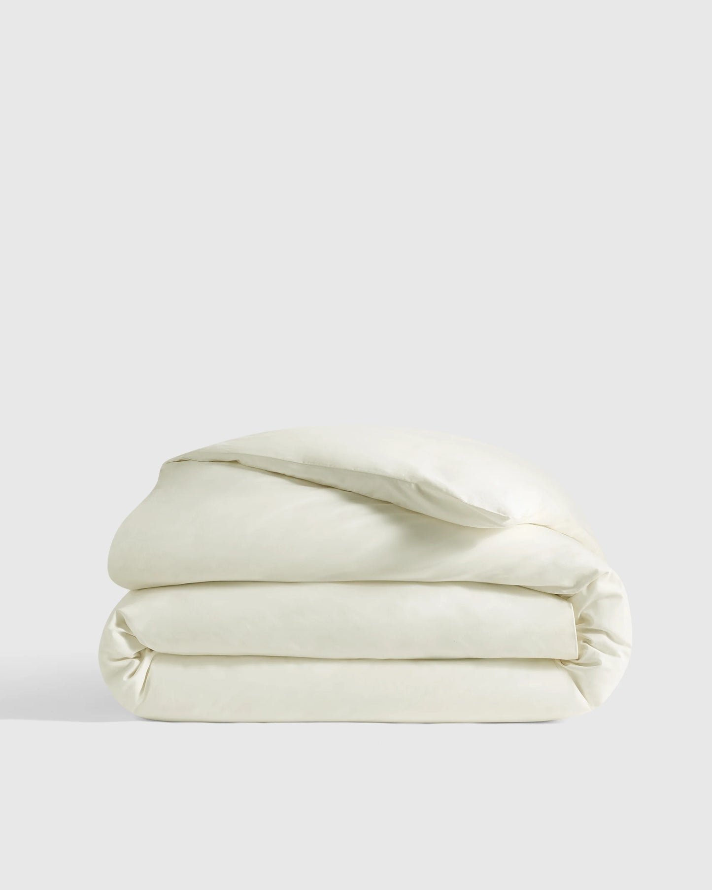 Organic Crisp Percale Duvet Cover - Twin / Ivory