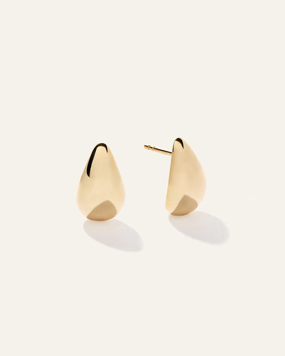 14K Gold Small Teardrop Earrings - One Size / Yellow Gold