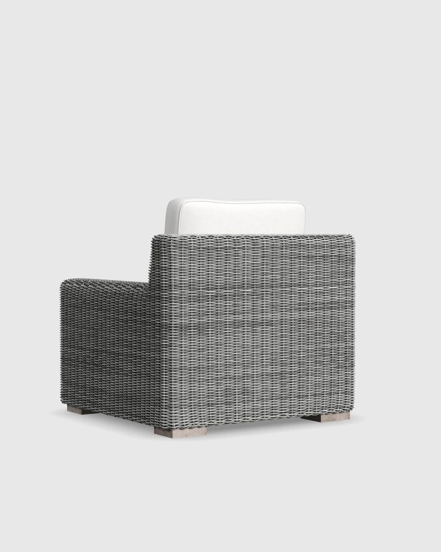 Classic All-Weather Wicker Outdoor Lounge Chair - One Size / Natural Weave
