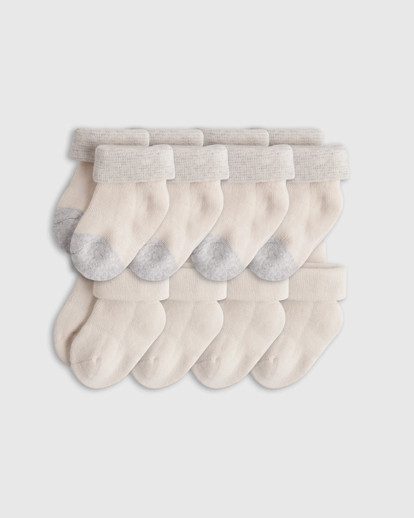Organic Cotton Fold Over Socks 8-Pack - One Size / Blue Multi