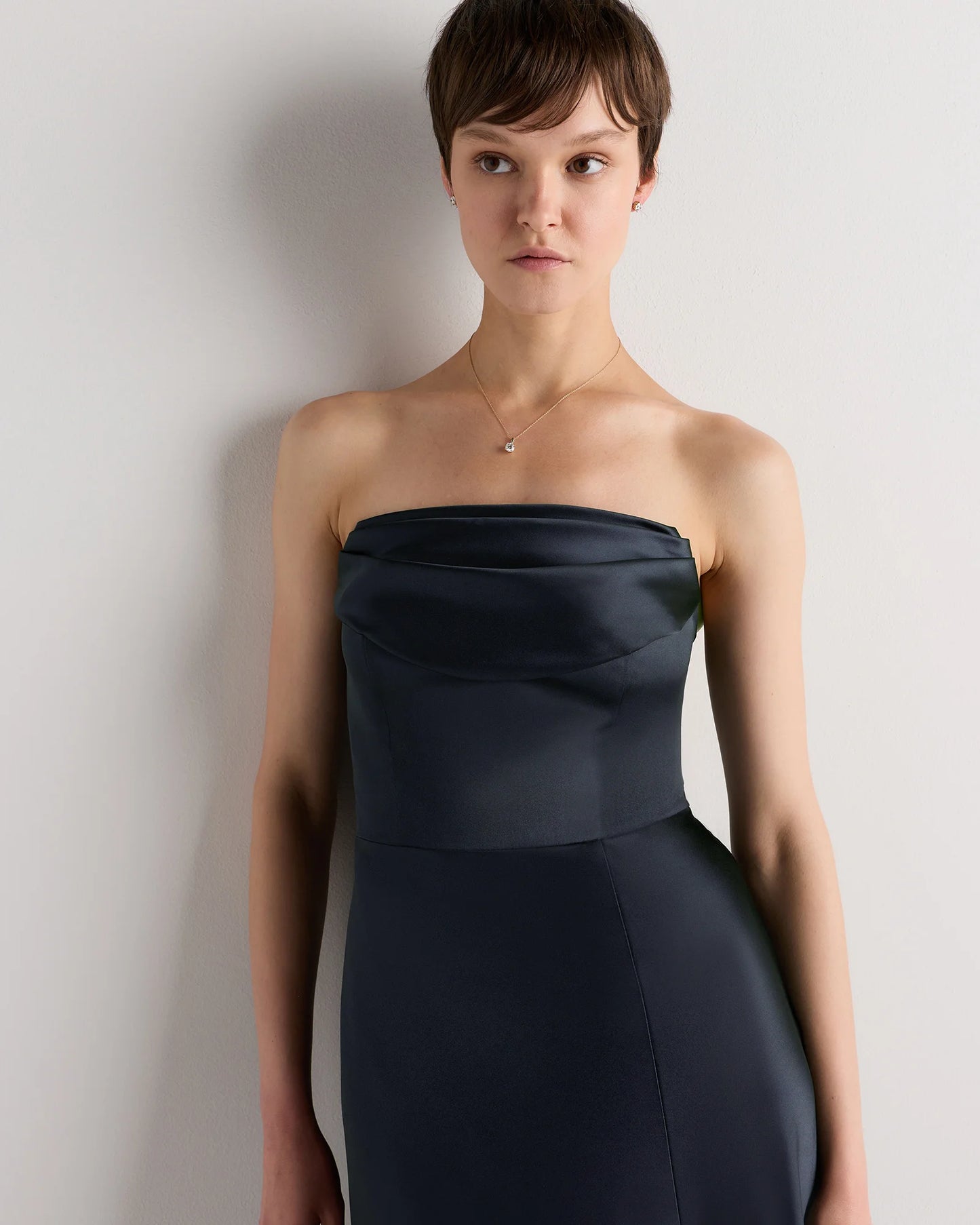 Aurora Stretch Satin Convertible Dress - 0 / Garden Sage Green