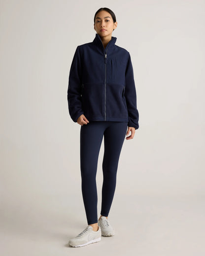 Polar Fleece Full-Zip Jacket - XS / Gravel/Bold Black