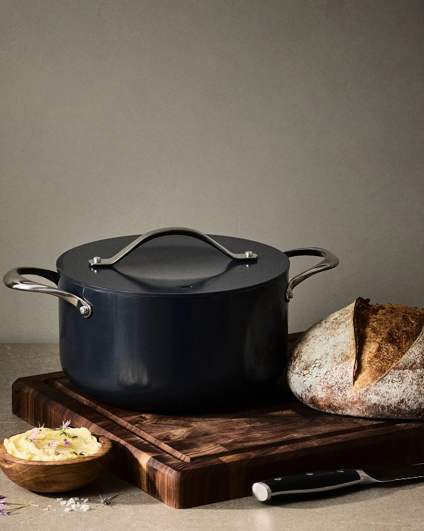 Ceramic Nonstick Soup Pot: 6QT - One Size / Navy