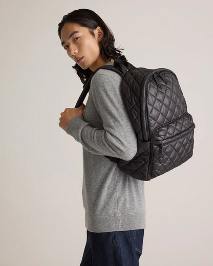 Transit Quilted Commuter Backpack - One Size / Taupe Brown