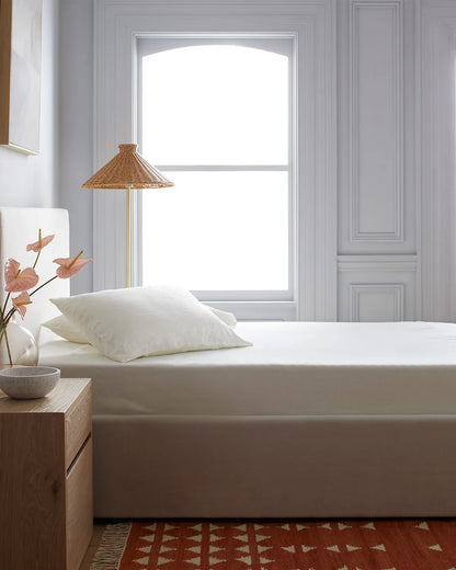 European Linen Fitted Sheet Set - Twin / Peach