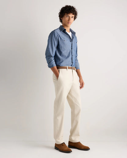 Organic Cotton Stretch Chino Pants - Straight - 30X30 / Stone