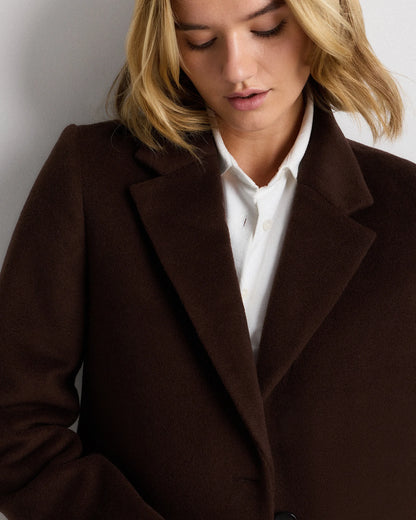 Wool Cashmere Blazer Coat - XS / Mocha Brown