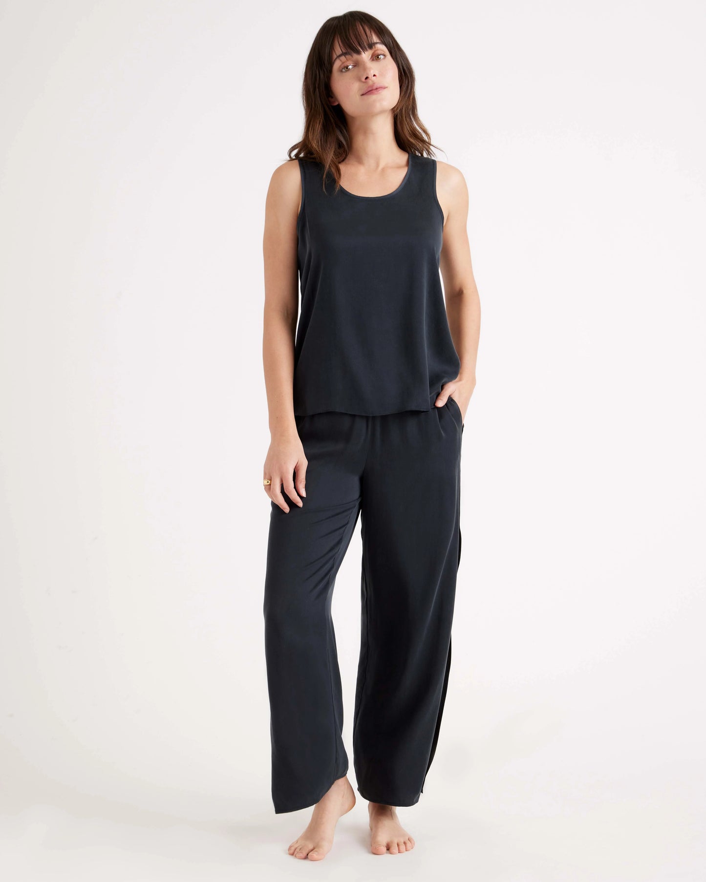 100% Washable Silk Pajama Pants - XS / Indigo