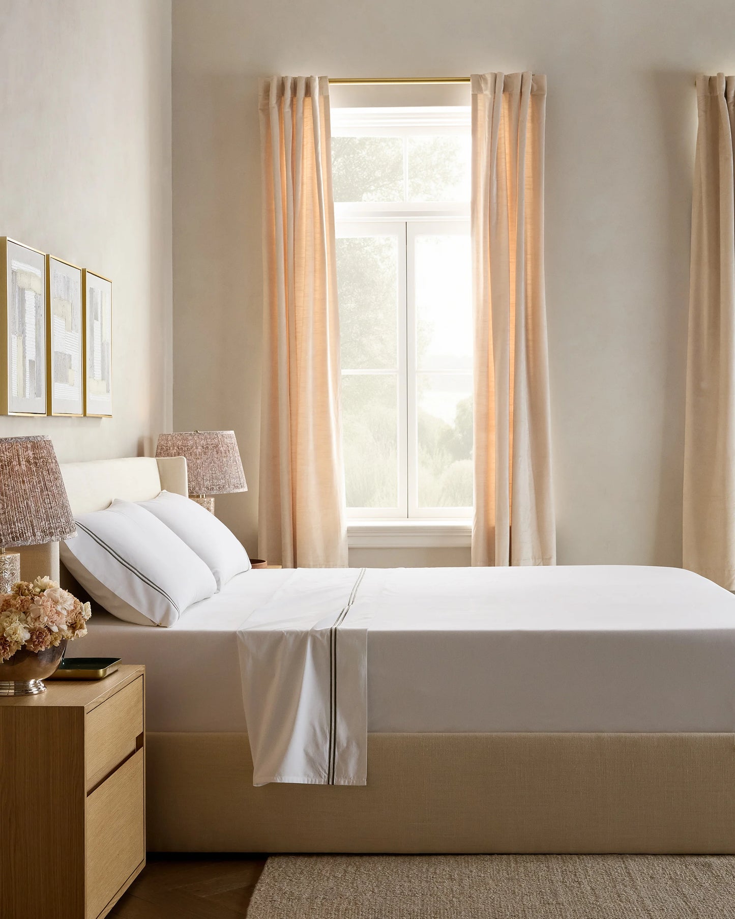 Organic Crisp Percale Pillowcase Set - Standard / White