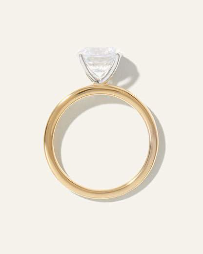 Lab Grown Diamond Round Comfort Fit Engagement Ring - 2ct - 4 / Yellow Gold