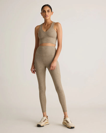 Ultra-Soft High-Rise Pocket Legging - XS / Heather Espresso