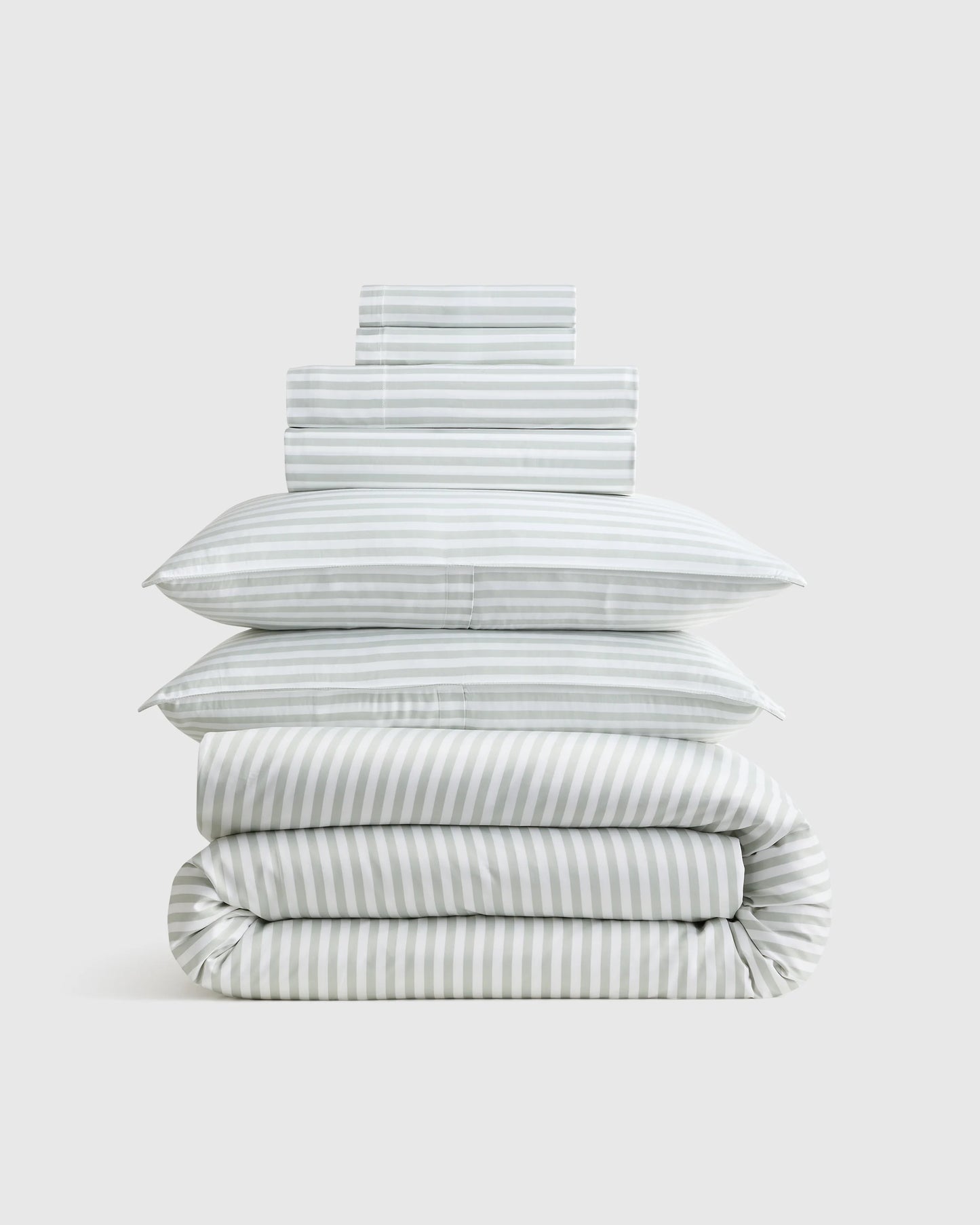 Bamboo Stripe Deluxe Bedding Bundle - Twin / Double Stripe Espresso