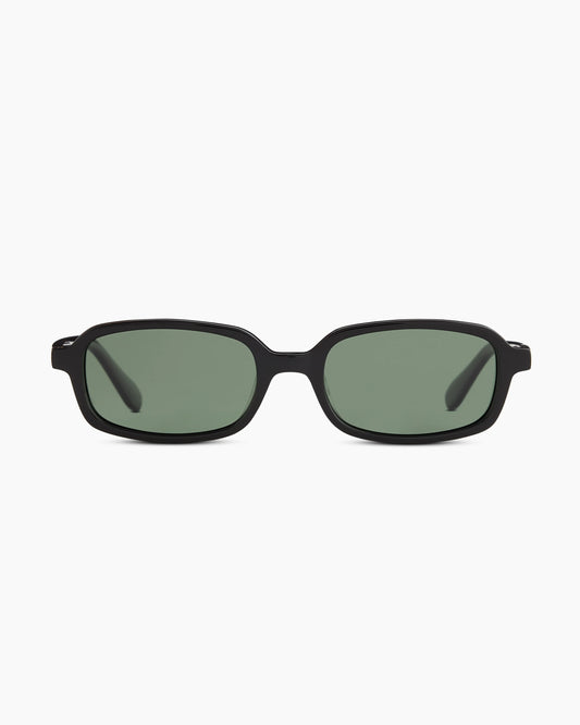 Mykonos Polarized Acetate Sunglasses - One Size / Black with Green lens