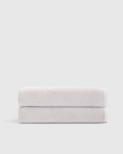 Turkish Ribbed Quick Dry Bath Sheet (Set of 2) - One Size / Mineral