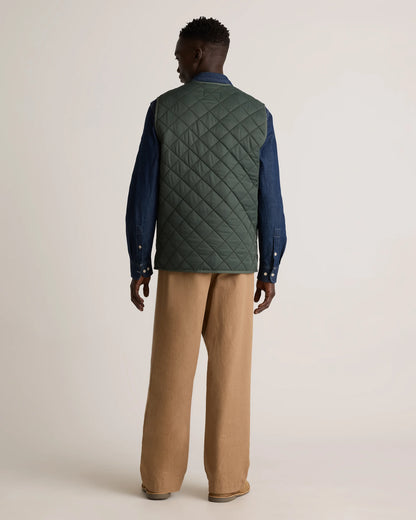 Featherless Quilted Fleece-Lined Liner Vest - S / Black