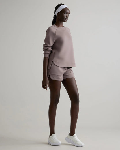 CloudComfort High-Rise Sweatshorts - XS / Pebble Beige