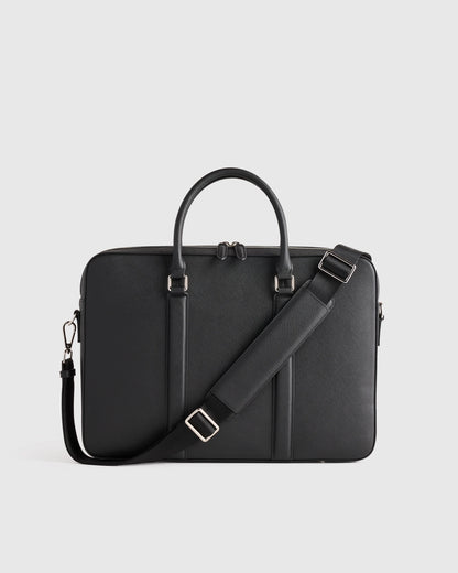 Italian Saffiano Briefcase - One Size / Hickory