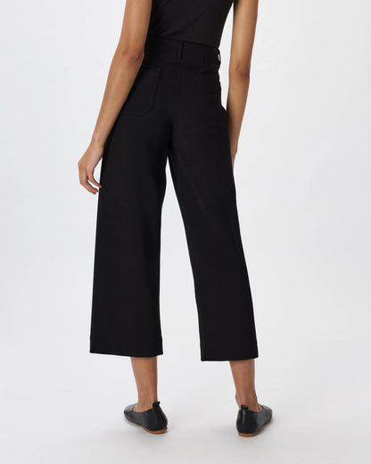 Ultra-Stretch Ponte Cropped Wide Leg Pants - 0 / Espresso