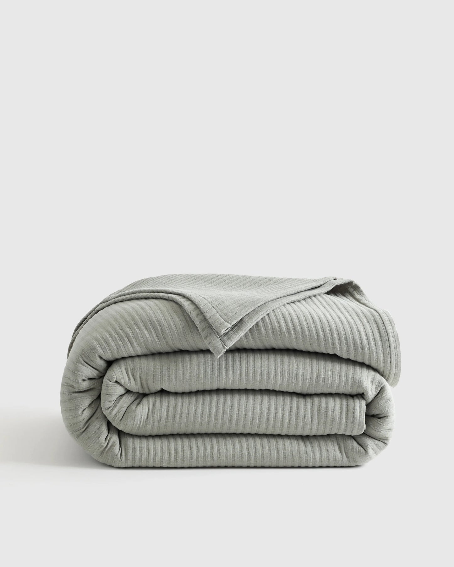 Organic Cotton Matelasse Coverlet - Twin / Dried Sage