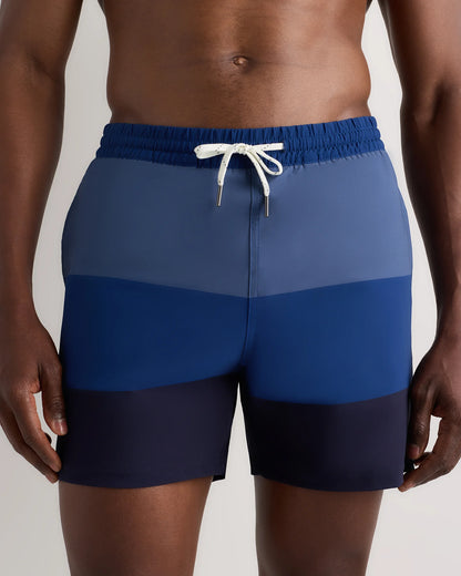 Italian Swim Trunks - 5.5" - XS / Navy Diamond Geo