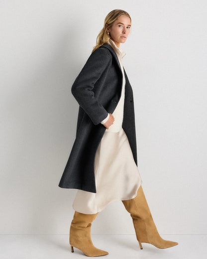 Wool Cashmere Blazer Coat - XS / Mocha Brown
