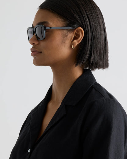 Tulum Polarized Acetate Sunglasses - Standard / Clear Spice with Deep Rose lens