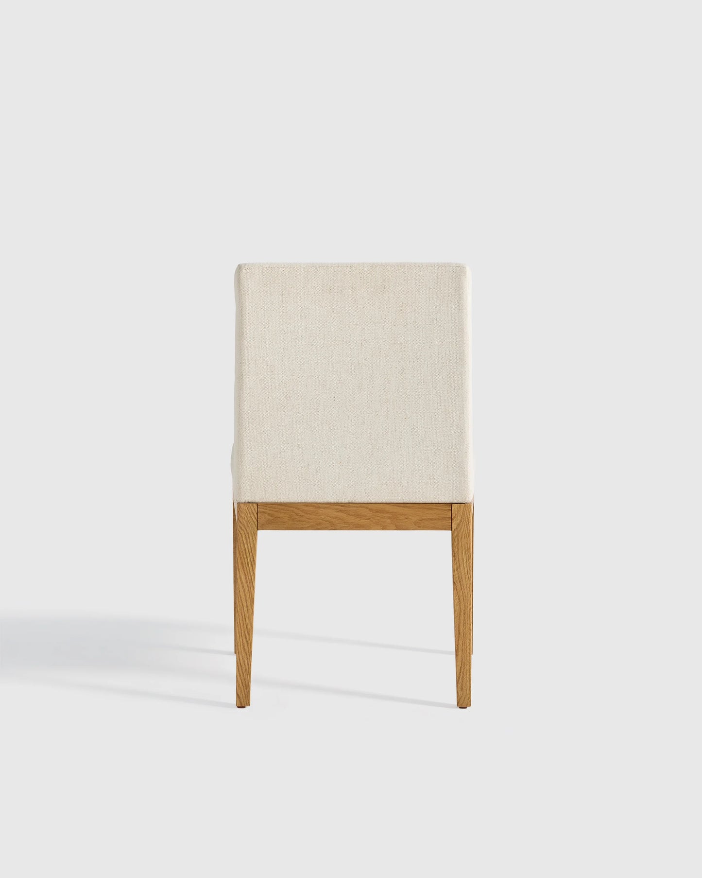 Performance Fabric Dining Chair with Solid Oak Legs (Set of 2) - One Size / Snow/Natural