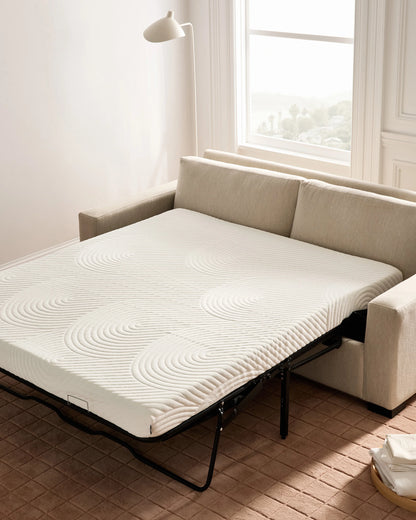 Stillman Sleeper Sofa in Performance Basketweave - Queen / Flax