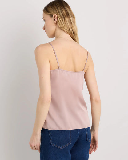Washable Stretch Silk V-Neck Cami - XS / Ivory
